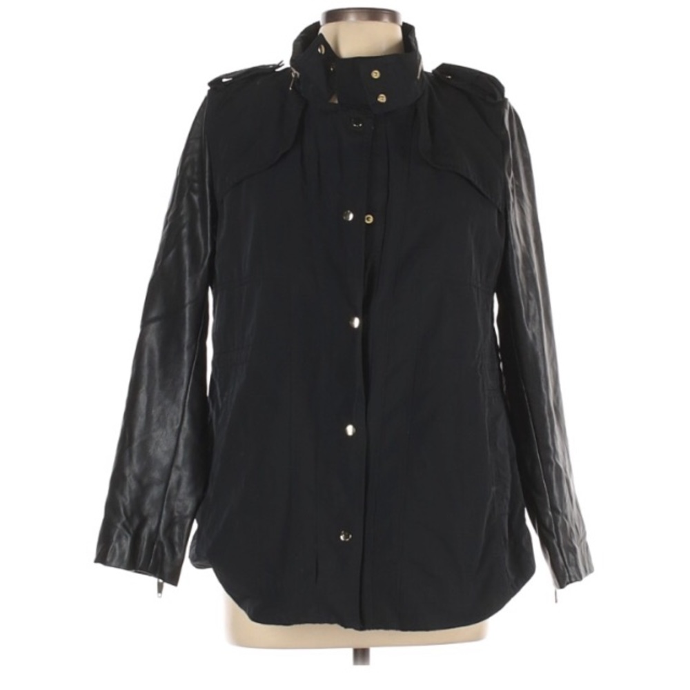 Zara Leather Sleeve Parka
